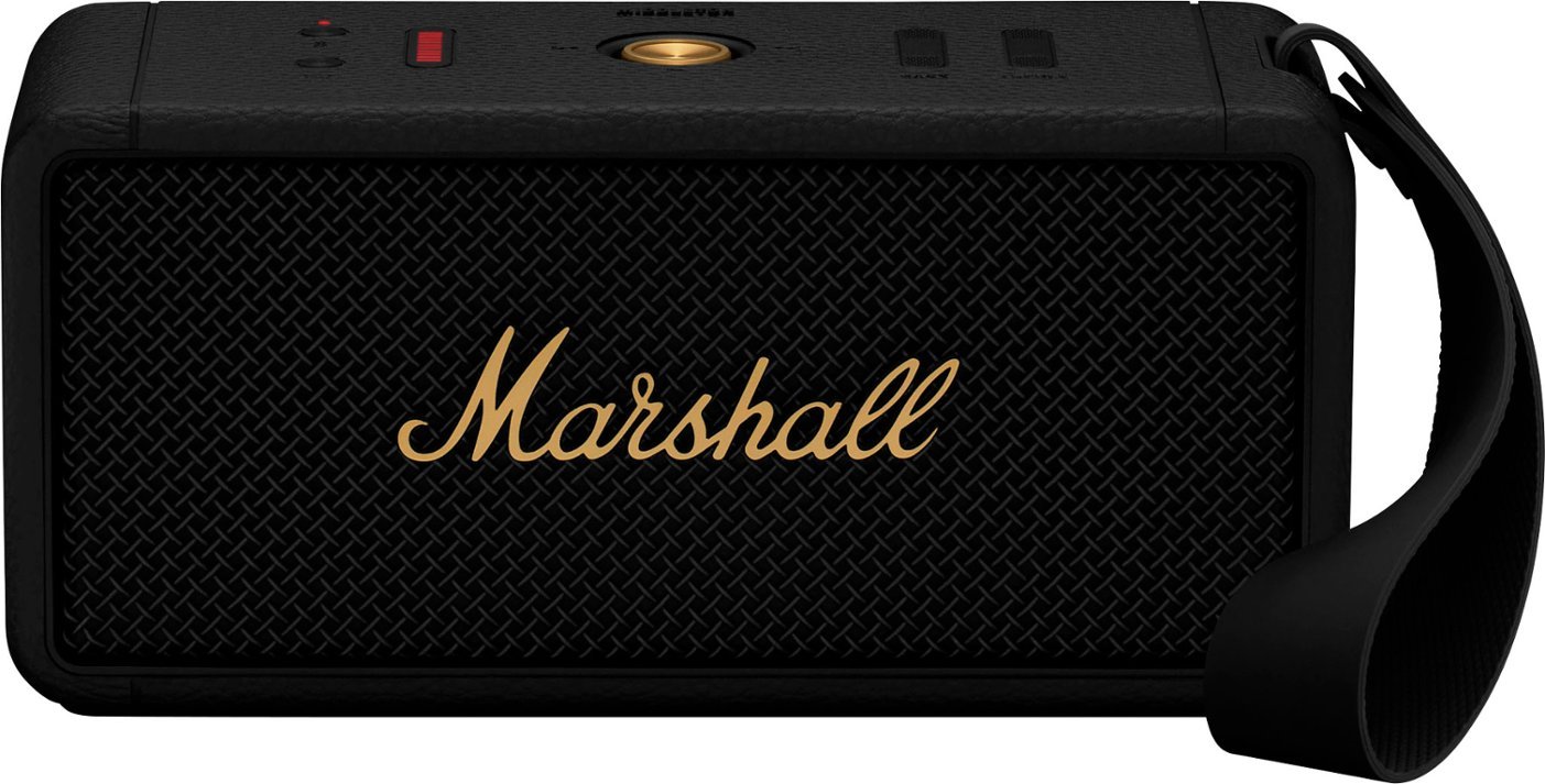 Marshall - MIDDLETON BLUETOOTH PORTABLE SPEAKER - BLACK AND BRASS 