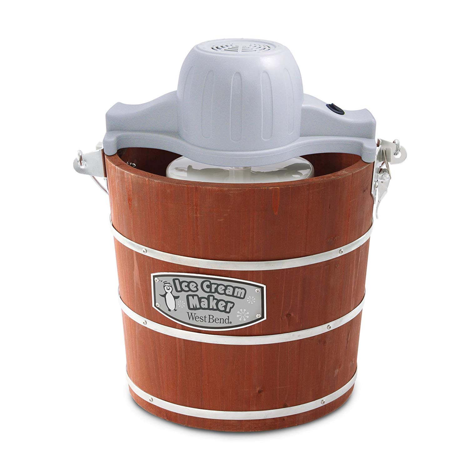 West Bend Wooden Ice Cream Maker, 4Quart, Brown eBay