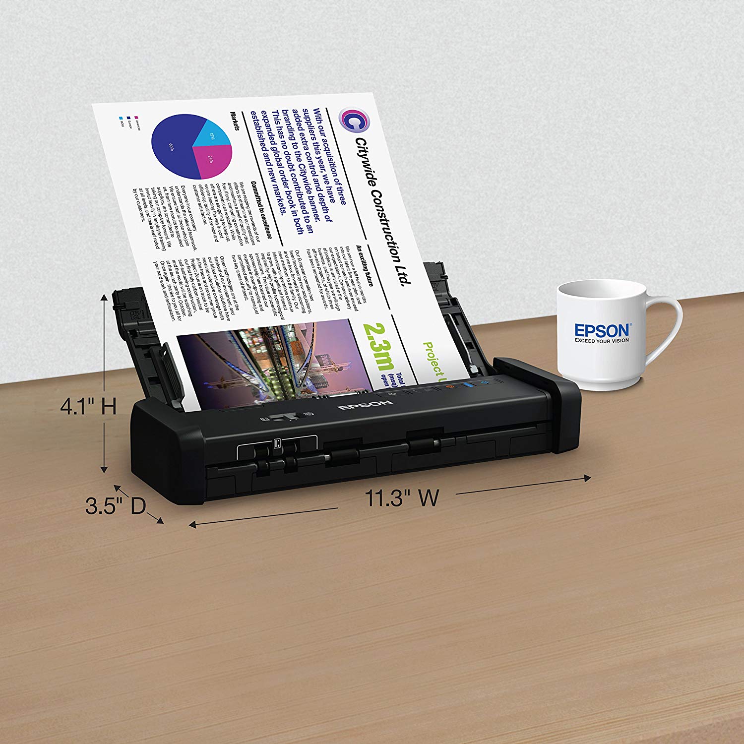  Epson  WorkForce ES 200 Portable  Duplex Document Scanner  